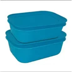 Tupperware Line 450ml azul jogo 2 peças