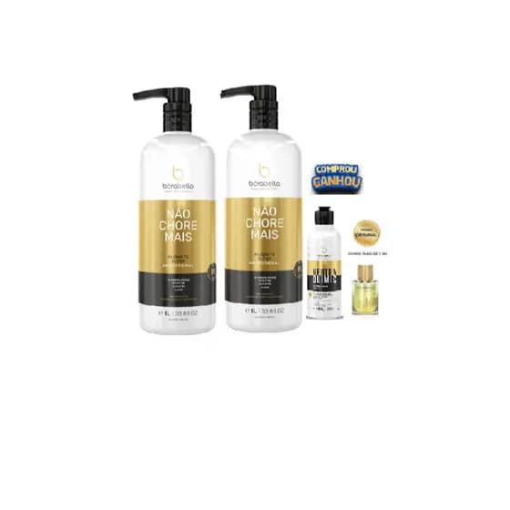 Borabella Não Chore Mais 19 Aminoácidos 2 unidades PASSO 2 + NEUTRAQUIMIC 90ML + ÓLEO 7 ML