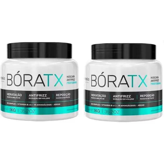 Boratox Alisa Hidrata E Repõe Massa Borabella 1kg 2 Unidades promoção