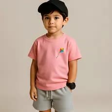Camiseta Infantil Manga Curta Estampada Pipa 100% Algodão Camiseta Infantil Unissex