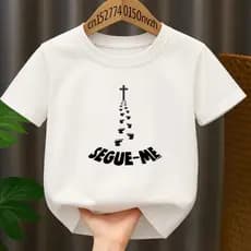Camiseta Blusinha Unissex Frases Gospel Evangelica Catolico Segue me 100% Algodão