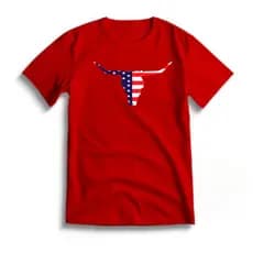 Camiseta Infantil Juvenil Unissex Texas Boi USA Blusinha Infantil Unissex Moda Country Sertanejo