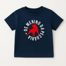 Camiseta Infantil Para Meninos 100% Algodão Gola Redonda Reforço Ombro A Ombro Camiseta Infantil Pecuaria