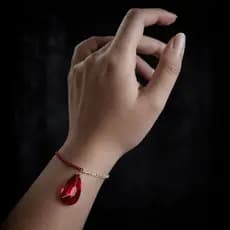 Pulseira Blood Drop - pulseira pingo vermelho estilo alternativo gótico