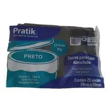 Kit Saco de Lixo 15L 40 Unidades