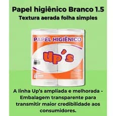 Papel Higiênico Branco C/8 Rolão Princesa Institucional e Industrial Econômico - 1,5kg