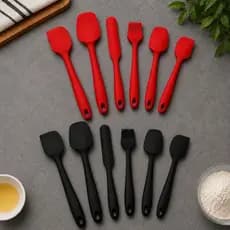 Kit espátulas Silicone Antiaderente Para Cozinha Alta Qualidade Resistente Ao Calor ENVIO IMEDIATO