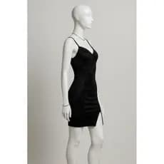 Vestido aveludado com bojo P