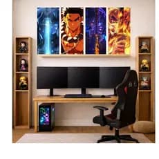 4 Quadro ou 1 unidade,placas Decorativo em MDF  20x45cm Anime Demon Slayer