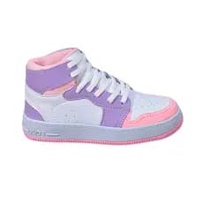 Tênis Infantil Feminino Casual Botinha Cano Alto Estiloso Escolar Passeio