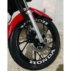 8 Adesivos Branco Para Roda De Moto Liga Leve Grande