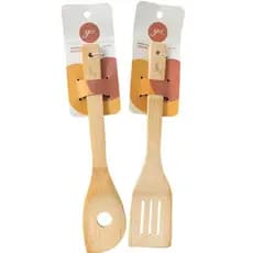 Kit 2 Espátulas De Bambu Yoi