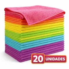 Kit 5/10/20 Panos De Limpeza Microfibra Multiuso Alta Absorção – Não Risca, Super Macio, Limpeza Cozinha Casa Carro
