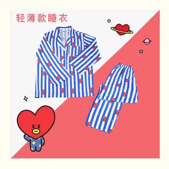Pijama / Roupa De Dormir / Conjunto De Pijama Kawaii Para Meninos / Rm / Jin / Suga / Jhope / Jimin V / Jungkook / Kpop / Merch
