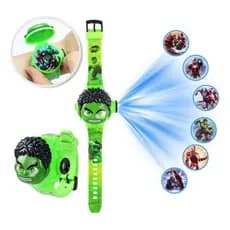 Relogio Infantil Projetor Hulk  Imagens Projeta imagens na parede mostra a hora