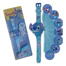 Relógios Stitch Projeta Imagens Digital Infantil Stitch Rosa