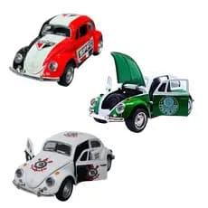 Miniatura Carrinho Fusca Diversos Times De Fricção Metal Colecionável