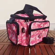 Bolsa/Mala de Pesca (Nova Versão) Camuflado Rosa