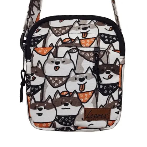 Bolsa de Ombro Shoulder Bag Estampado Cachorros