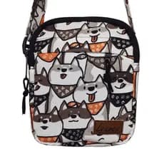 Bolsa de Ombro Shoulder Bag Estampado Cachorros