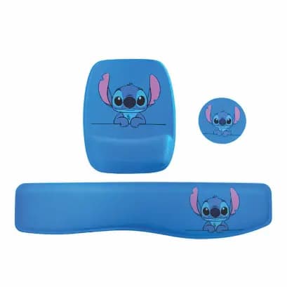 Mouse pad e apoio de punho  Stich (kit) + Porta copo