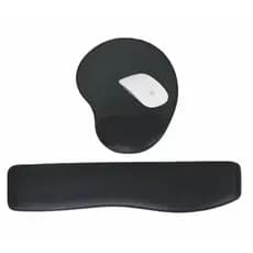 Mouse Pad Ergonômico ME 201 E Apoio De Punho Com Espuma Ortopédica Preto