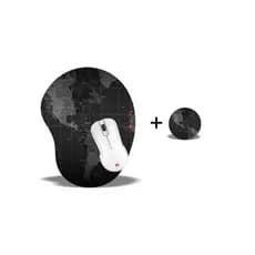 Mousepad Mapa Preto base antiderrapante