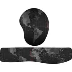 Mapa Mundi Preto Kit Ergonômico Base Antiderrapante
