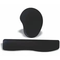 KIT MOUSE ERGONÔMICO E APOIO DE TECLADO  PRETO ME 201 Com Apoio de Pulso Home Office