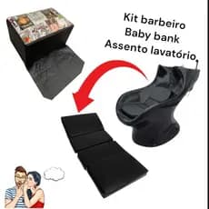 kit almofado assento almofada estofado lavatório de cabeleireiro + baby bank cadeira de barbeiro