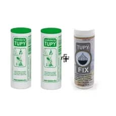 Kit Linha Tupy 2 Corante Verde Primavera + 1 Fixador Tupy Fix para Tingir Roupa