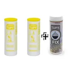 Kit Linha Tupy 2 Corante Amarelo Canário + 1 Fixador Tupy Fix para Tingir Roupa