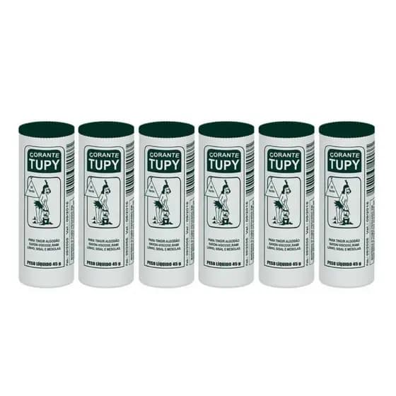 Corante Roupa e Tecido Tupy Cor Verde - 6 Unidades