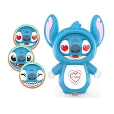 Chaveiro Stitch Azul Muda Troca De Rosto Humor