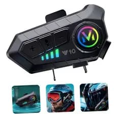Fone De Ouvido Para Capacete Moto Bluetooth 5.3 Sem Fio Com Microfone  Motoqueiro Y10
