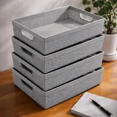 Kit 2/4/6 Cestos Organizadores 5,2 Litros Multiuso Lavanderia Armário Cozinha Multiuso Plástico