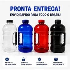 Garrafa de Água 1,8L com Alça Anti Vazamento Academia Treino BPA Free