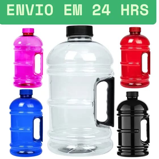 Garrafa de Água 1.8L  com Alça Resistente para Academia Praia Viagens Envio Imediato