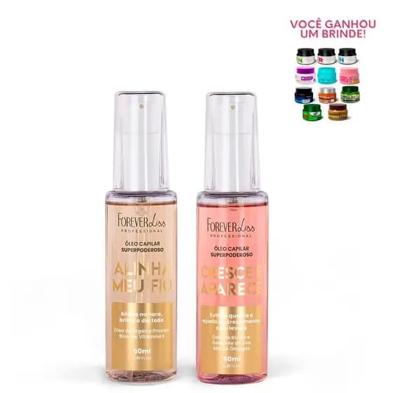 Kit Óleos Cap. Super Alinhamento e Crescimento Forever Liss 60ML