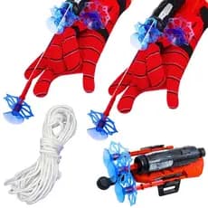 Kit 2 Brinquedo Luvas Aranha Lançador De Teia Infantil Menino Presente Criança 3 Anos Cosplay