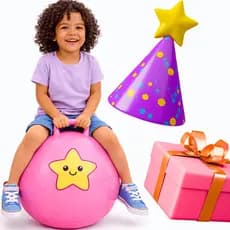 Bola Pula Pula inflavel alça brinquedo educativo estimula coordenação motora equilibrio ao ar livre