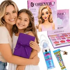 Kit Maquiagem Infantil Salão Beleza Brinquedo menina Lavável Atóxica gloss pó de fada faz de conta
