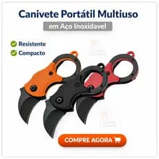 Ferramenta Canivete Portátil Multiuso em Aço Inox Compacto Uso Domestico Cozinha Camping Pesca lazer