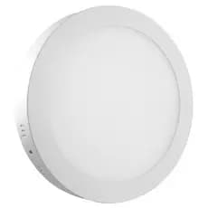 Painel De Led Redondo Sobrepor 6w Branco Quente 3000k