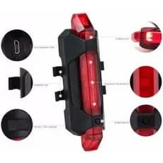 Lanterna Traseira Usb De Led Bike Ciclismo Pisca Sinalizador