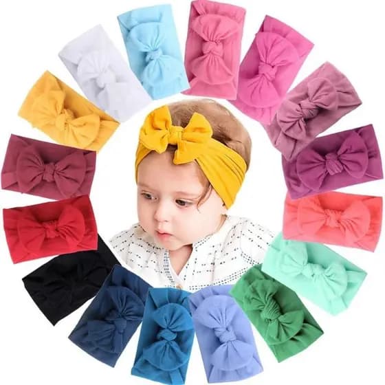 Turbante para bebê, faixinha na Meia de seda, RN faixinha infantil