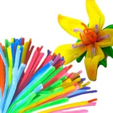Haste de chenille 200 unidades, haste para artesanato, limpador de cachimbo, sortidas e coloridas