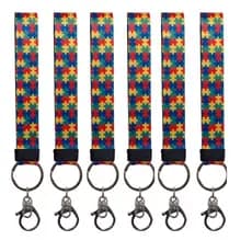kit com 2 Chaveiro Autismo / Cordão identificação do Autismo/  Chaveiro com fecho lacosta Autismo