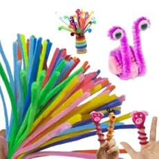 Haste de Chenille 30cm, limpador de cachimbo com 50 unidade para artesanato,  Cabelo Maluco