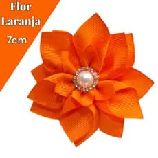 Flor Laranja para Cabelo/ Acessório Feminino Elegante/ Flor Laranja estilo flor da Moana